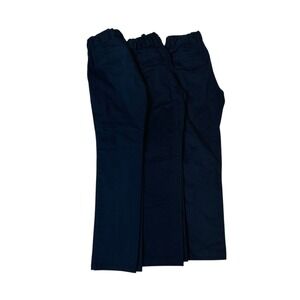 Cat & Jack Boys Navy Blue Uniform Straight Chino Pants Adjustable Waist Size 10‎